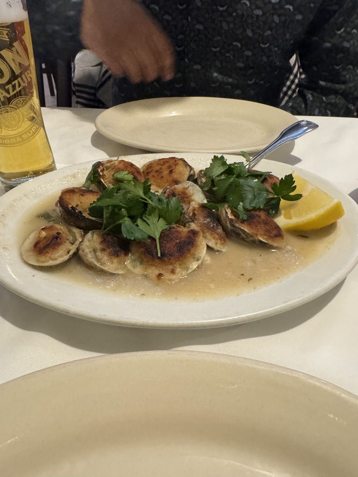 Clams and seafood appetizer