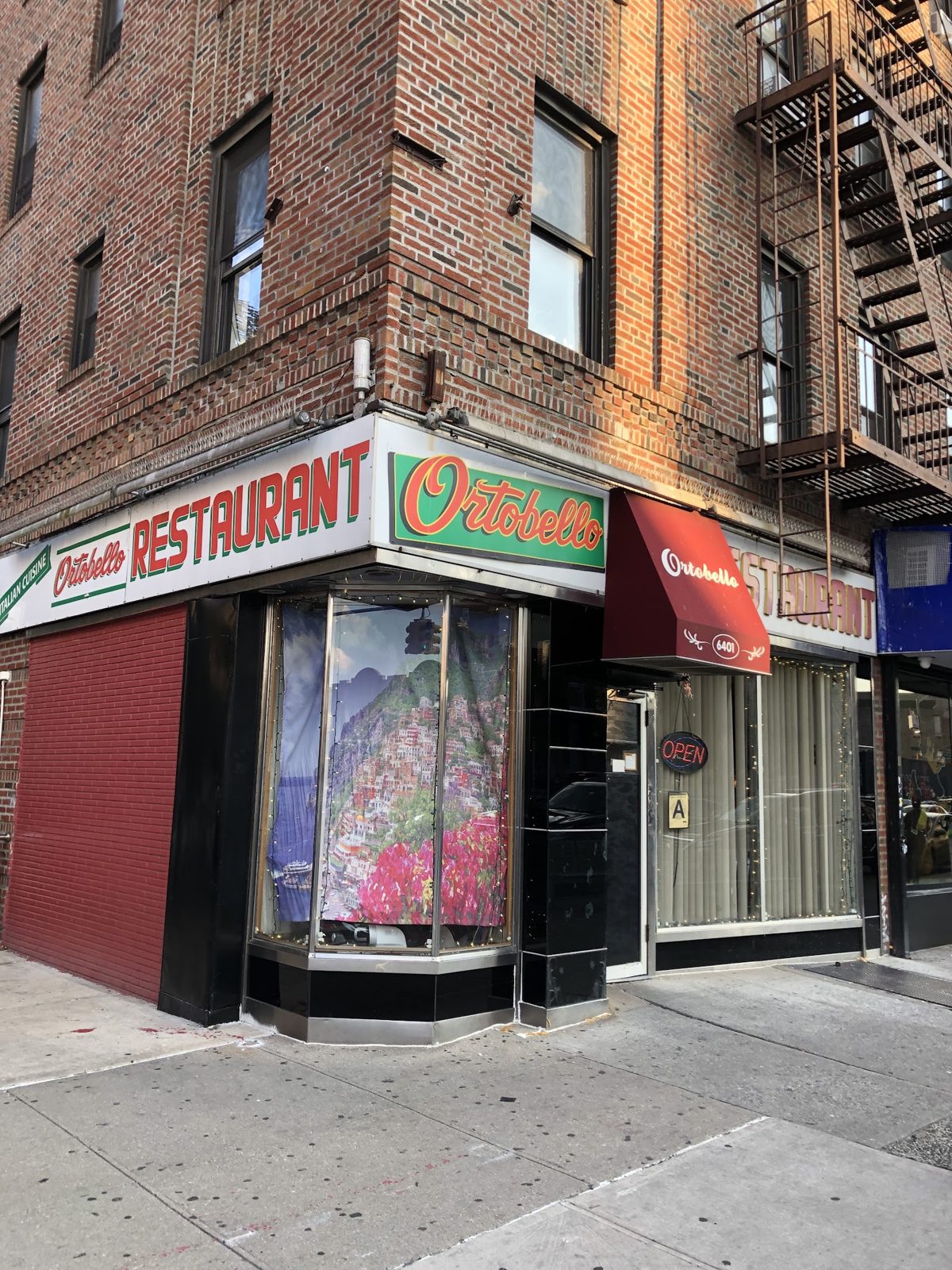 Storefront of Ortobello's